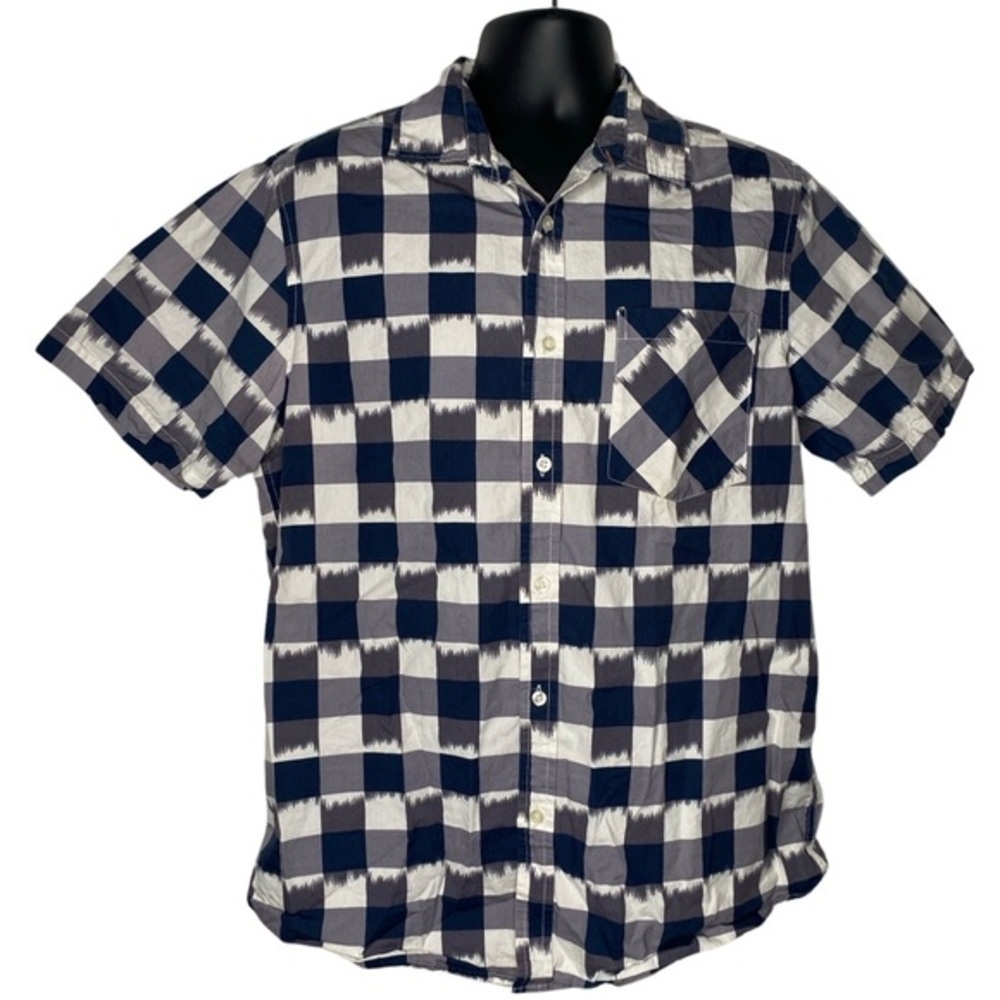 Northwest Territory Edgy Checkerboard Button Down Shirt (Size:L, Color:Multi)